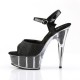 Platforms Sandals Pleaser DELIGHT-609-5G Black Glitter