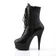 Platforms Ankle Boots Pleaser DELIGHT-1020 Black Matte