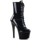 High Platforms Ankle Boots Pleaser SKY-1020 Black patent
