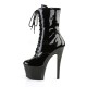 High Platforms Ankle Boots Pleaser SKY-1020 Black patent