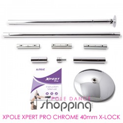 Barre de Pole Dance Xpole Xpert Pro Chrome 40mm X-LOCK