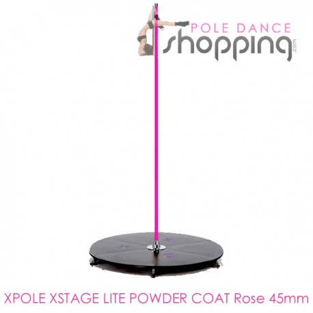 Barra Podio de Pole Dance Xpole Xstage Powder Coat Rosa 45mm 