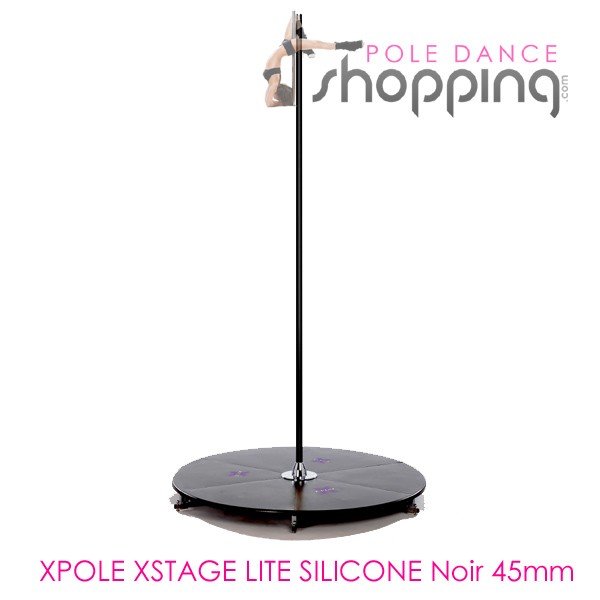 Barra Podio de Pole Dance Xpole Xstage Lite Silicone Negro 45mm 