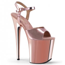 High Platforms Sandals Pleaser FLAMINGO-809 Pink Gold