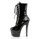 High Platforms Ankle Boots Pleaser STARDUST-1020-7 Black patent