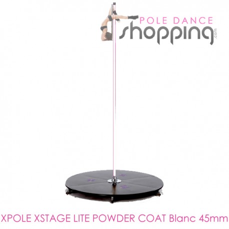 Barra Podio de Pole Dance Xpole Xstage Powder Coat Blanco 45mm