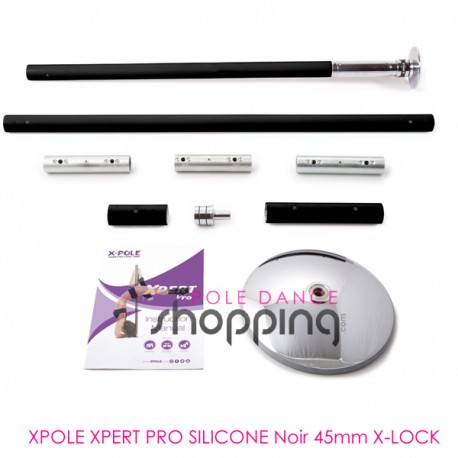 Barre de Pole Dance Xpole Xpert Pro Silicone Noir 45mm X-LOCK