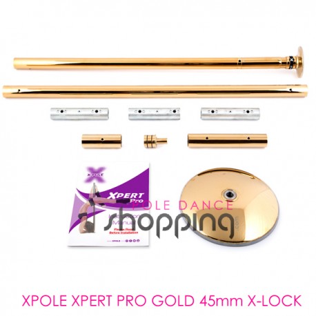 Barre de Pole Dance Xpole Xpert Pro Gold 45mm X-LOCK