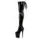 High Platforms Thigh High Boots Pleaser FLAMINGO-3063 Black patent