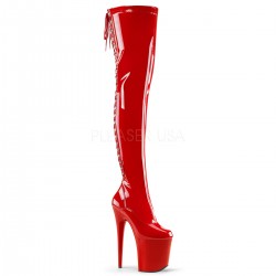 High Platforms Thigh High Boots Pleaser FLAMINGO-3063 Red patent
