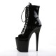 High Platforms Ankle Boots Pleaser FLAMINGO-1021 Black patent
