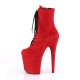 High Platforms Ankle Boots Pleaser FLAMINGO-1020FS Red Faux Suede Nubuck