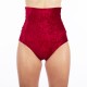 Short Betty Velours Taille Haute Dragon Fly Rouge
