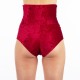 Short Betty Velours Taille Haute Dragon Fly Rouge