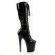 High Platforms Ankle Boots Pleaser FLAMINGO-2023 Black patent