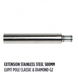 Extension 500mm Lupit Pole Stainless 42mm - Generation 2
