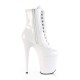 High Platforms Ankle Boots Pleaser FLAMINGO-1020 White patent
