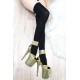 Black Thigh High Socks Luna Polewear