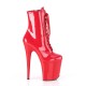 High Platforms Ankle Boots Pleaser FLAMINGO-1020 Red patent
