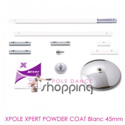 Barre de Pole Dance Xpole Xpert Powder Coat Blanc 45mm