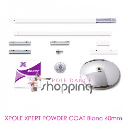 Barre de Pole Dance Xpole Xpert Powder Coat Blanc 40mm