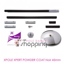 Barre de Pole Dance Xpole Xpert Powder Coat Noir 45mm