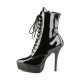 Platforms Ankle Boots Pleaser INDULGE-1020 Black patent