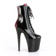 High Platforms Ankle Boots Pleaser FLAMINGO-1020FH Black patent