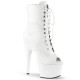 High Platforms Ankle Boots Pleaser ADORE-1021 White patent