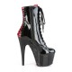 High Platforms Ankle Boots Pleaser ADORE-1020FH Black patent