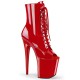 High Platforms Ankle Boots Pleaser FLAMINGO-1021 Red patent