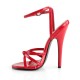 High Heels Sandals Pleaser DOMINA-108 Red patent