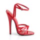 High Heels Sandals Pleaser DOMINA-108 Red patent