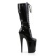 High Platforms Knee Boots Pleaser INFINITY-2020 Black Patent