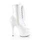 Platforms Ankle Boots Pleaser DELIGHT-1020 White patent