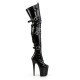 High Platforms Thigh High Boots Pleaser FLAMINGO-3028 Black patent
