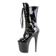High Platforms Ankle Boots Pleaser FLAMINGO-1051 Black Patent