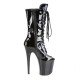 High Platforms Ankle Boots Pleaser FLAMINGO-1051 Black Patent