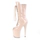High Platforms Ankle Boots Pleaser FLAMINGO-1051 Nude Patent
