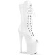 High Platforms Ankle Boots Pleaser FLAMINGO-1051 White Patent