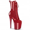 High Platforms Ankle Boots Pleaser FLAMINGO-1040GP Red patent