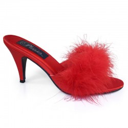 Heels Mules Fabulicious AMOUR-03 Red Satin