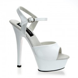 Platforms Sandals Pleaser KISS-209 White patent