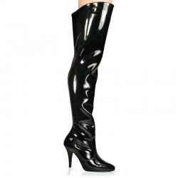 High Heels Thigh High Boots Pleaser VANITY-3010 Black patent