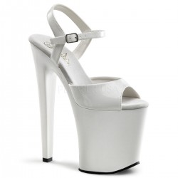 High Platforms Sandals Pleaser XTREME-809 White patent