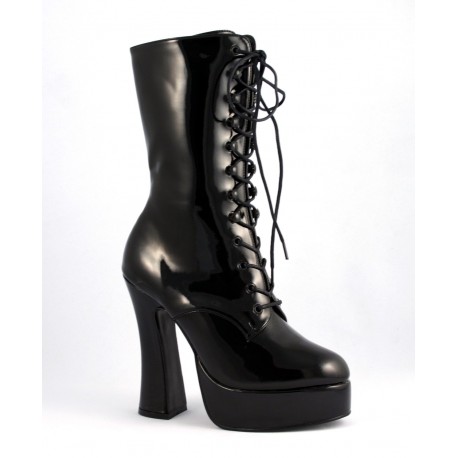 High Heels Ankle Boots Pleaser ELECTRA-1020 Black patent