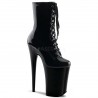 High Platforms Ankle Boots Pleaser INFINITY-1020 Black Patent