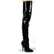 High Heels Thigh High Boots Pleaser SEDUCE-3010 Black patent