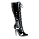 High Heels Knee Boots Pleaser SEDUCE-2020 Black patent