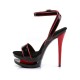 Platforms Sandals Pleaser BLONDIE-631-2 Black/Red